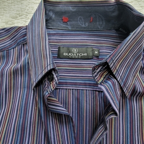 Bugatchi Striped Button Down Dress Shirt - Picture 3 of 7